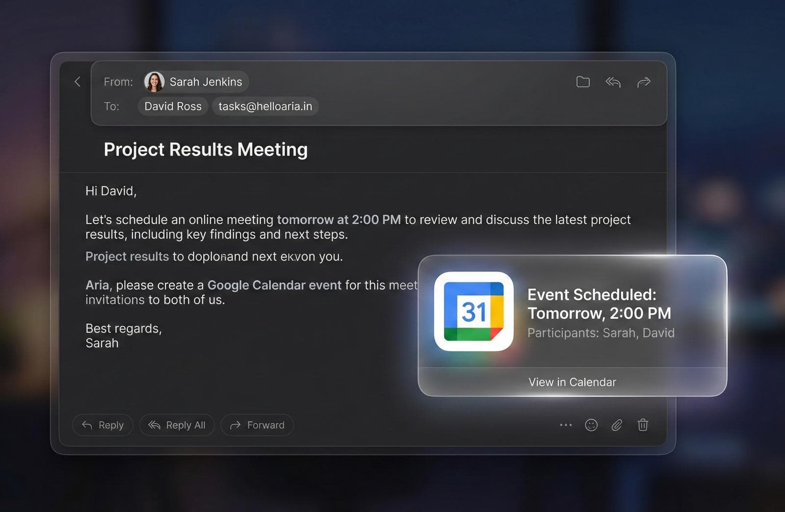 Email to Task Feature